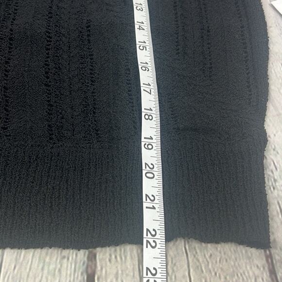 ASTR The Label Sweater Surplice Front Black Pointelle Size S NWT Sweater Weather - Picture 5 of 9